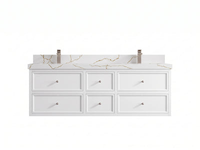 Roswell Floating 60 in. W x 22 in. D Double Sink Bathroom Vanity