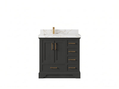 Charlotte 36 in. W x 22 in. D Left Offset Sink Bathroom Vanity