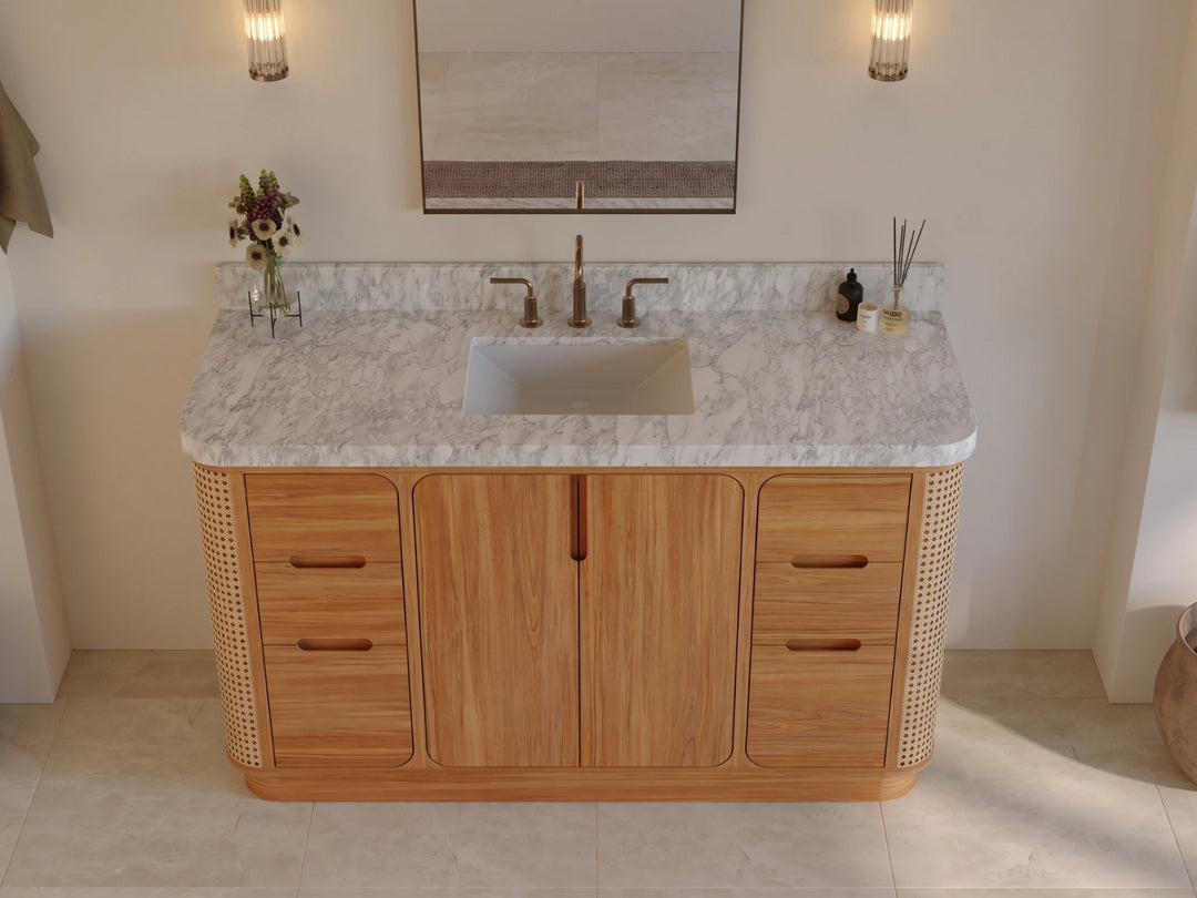 Ventura Teak 60 in. W x 22 in. D Single Sink Bathroom Vanity | 
              
                Light Natural Teak
                
                  
             - VTR_TK_LNT_CA_LZ_60S - photo №10