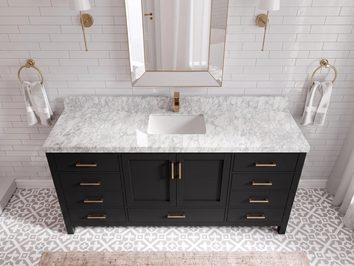 Malibu 72 in. W x 22 in. D Single Sink Bathroom Vanity