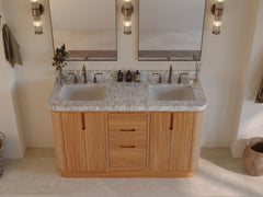 Ventura Teak 60 in. W x 22 in. D Double Sink Bathroom Vanity - photo 11
