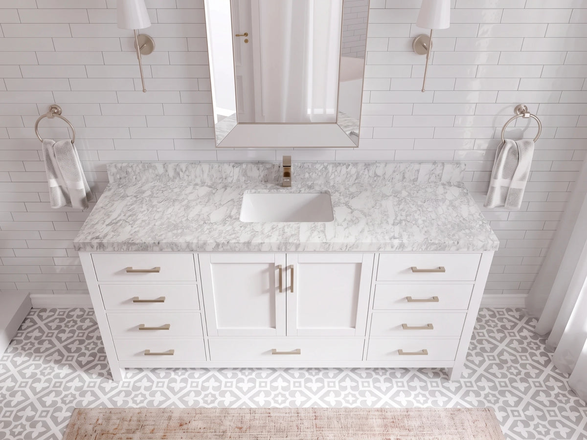 Malibu 72 in. W x 22 in. D Single Sink Bathroom Vanity
