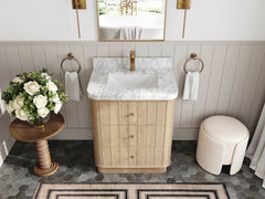 Houston White Oak 30 in. W x 22 in. D Free Standing Curved Edge Single Sink Bathroom Vanity - photo 11