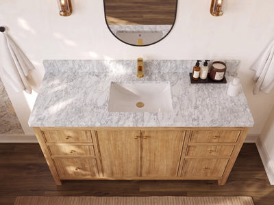 Chicago Teak 60 in. W x 22 in. D Single Sink Bathroom Vanity