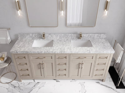 Cambridge 80 in. W x 22 in. D Double Sink Bathroom Vanity