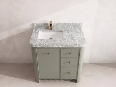 Orlando 36 in. W x 22 in. D Left Offset Sink Bathroom Vanity - photo 11