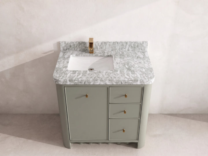 Orlando 36 in. W x 22 in. D Left Offset Sink Bathroom Vanity - photo 11