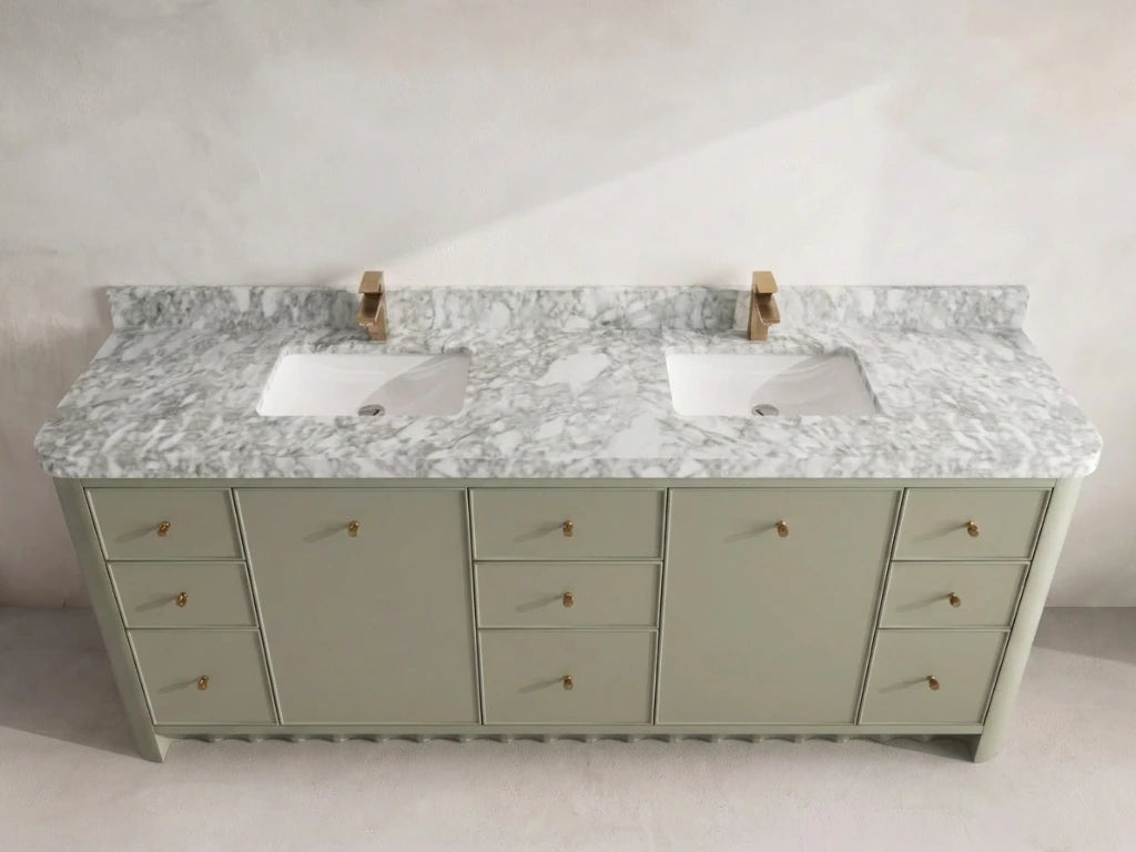 Orlando 84 in. W x 22 in. D Double Sink Bathroom Vanity | 
              
                Evergreen
                
                  
             - ORL_EGN_PALS_84D - photo №7