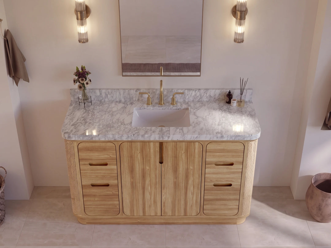 Ventura Teak 60 in. W x 22 in. D Single Sink Bathroom Vanity | 
              
                Light Natural Teak
                
                  
             - VTR_TK_LNT_CA_LZ_60S - photo №4
