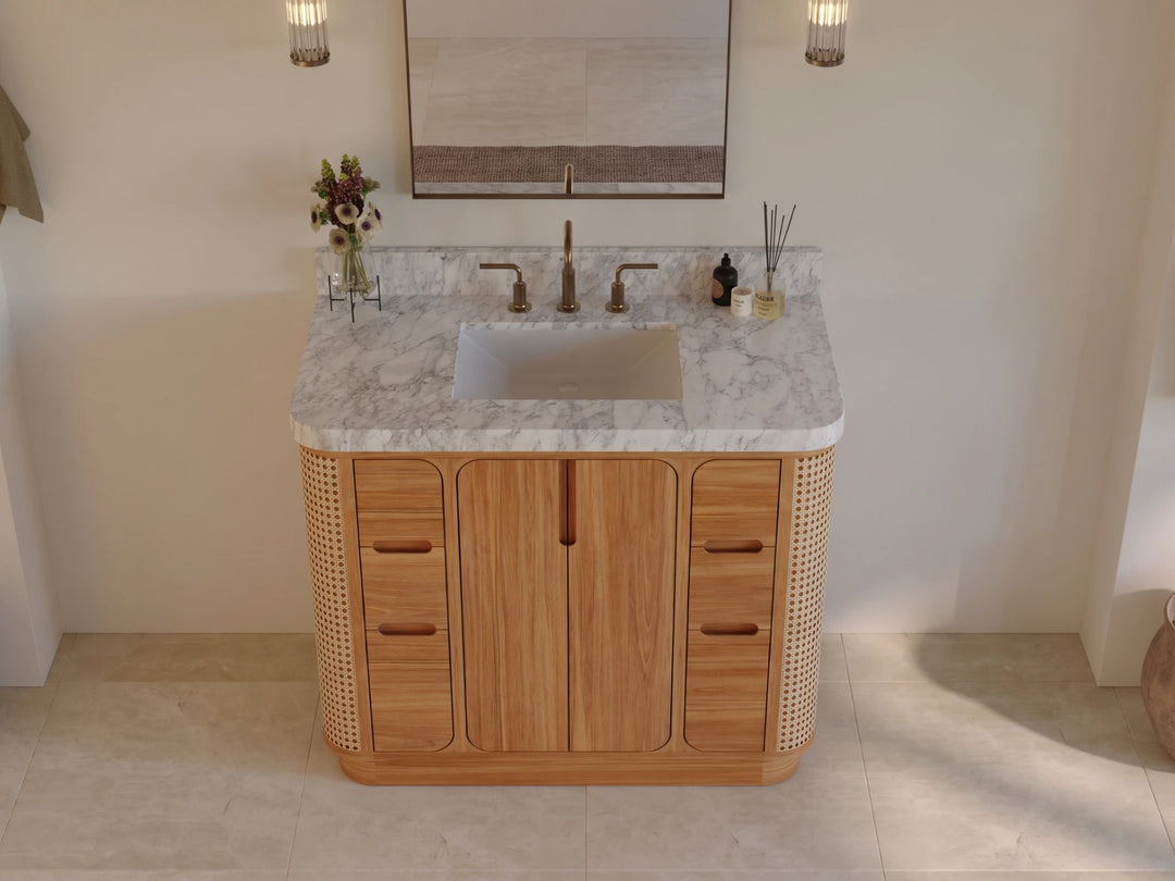 Ventura Teak 42 in. W x 22 in. D Single Sink Bathroom Vanity | 
              
                Light Natural Teak
                
                  
             - VTR_TK_LNT_CA_LZ_42 - photo №8