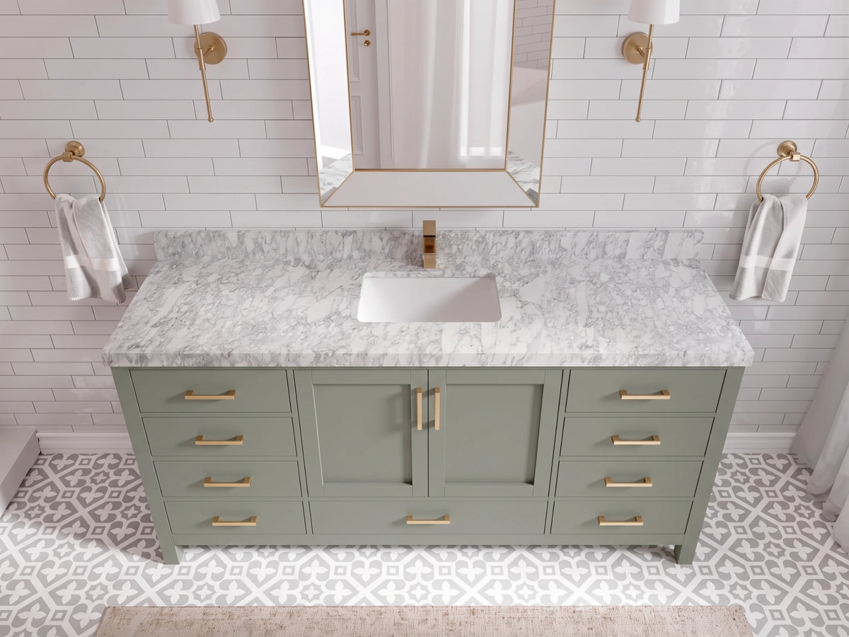 Malibu 72 in. W x 22 in. D Single Sink Bathroom Vanity