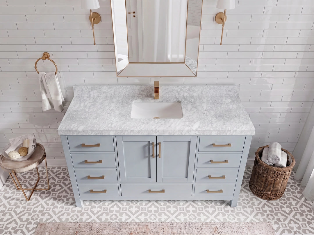 Malibu 60 in. W x 22 in. D Single Sink Bathroom Vanity | 
              
                Blue Heather
                
                  
             - MLB_BLU_BLU_WHQZ_60S - photo №6