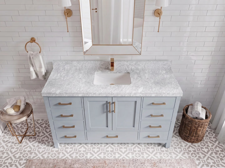 Malibu 60 in. W x 22 in. D Single Sink Bathroom Vanity - photo 6