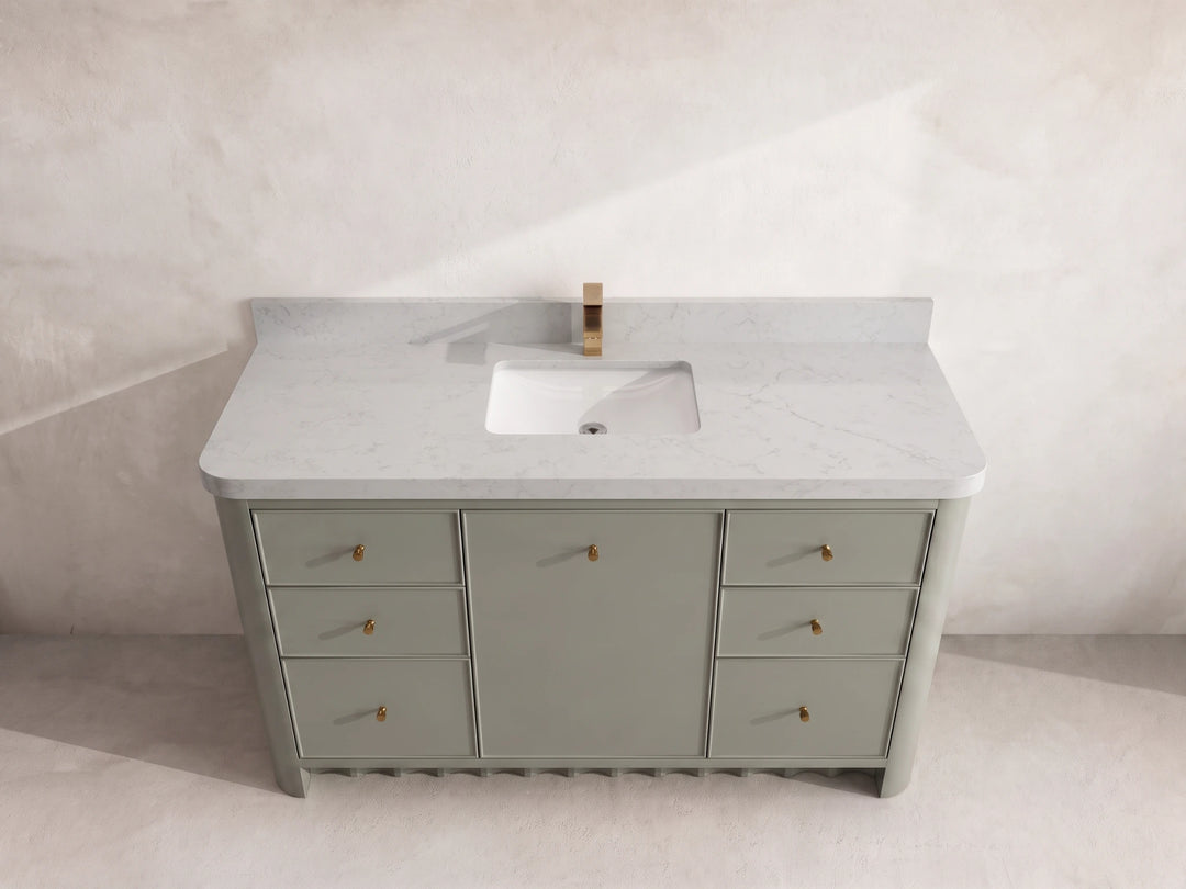 Orlando 60 in. W x 22 in. D Single Sink Bathroom Vanity | 
              
                Evergreen
                
                  
             - ORL_EGN_CA_GL_60S - photo №8