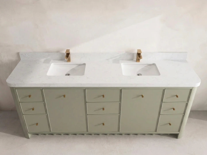 Orlando 84 in. W x 22 in. D Double Sink Bathroom Vanity - photo 13