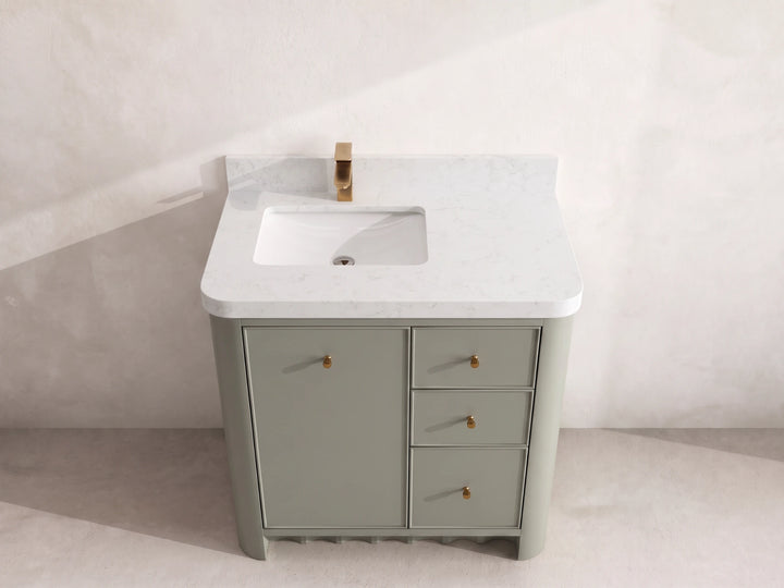 Orlando 36 in. W x 22 in. D Left Offset Sink Bathroom Vanity - photo 25