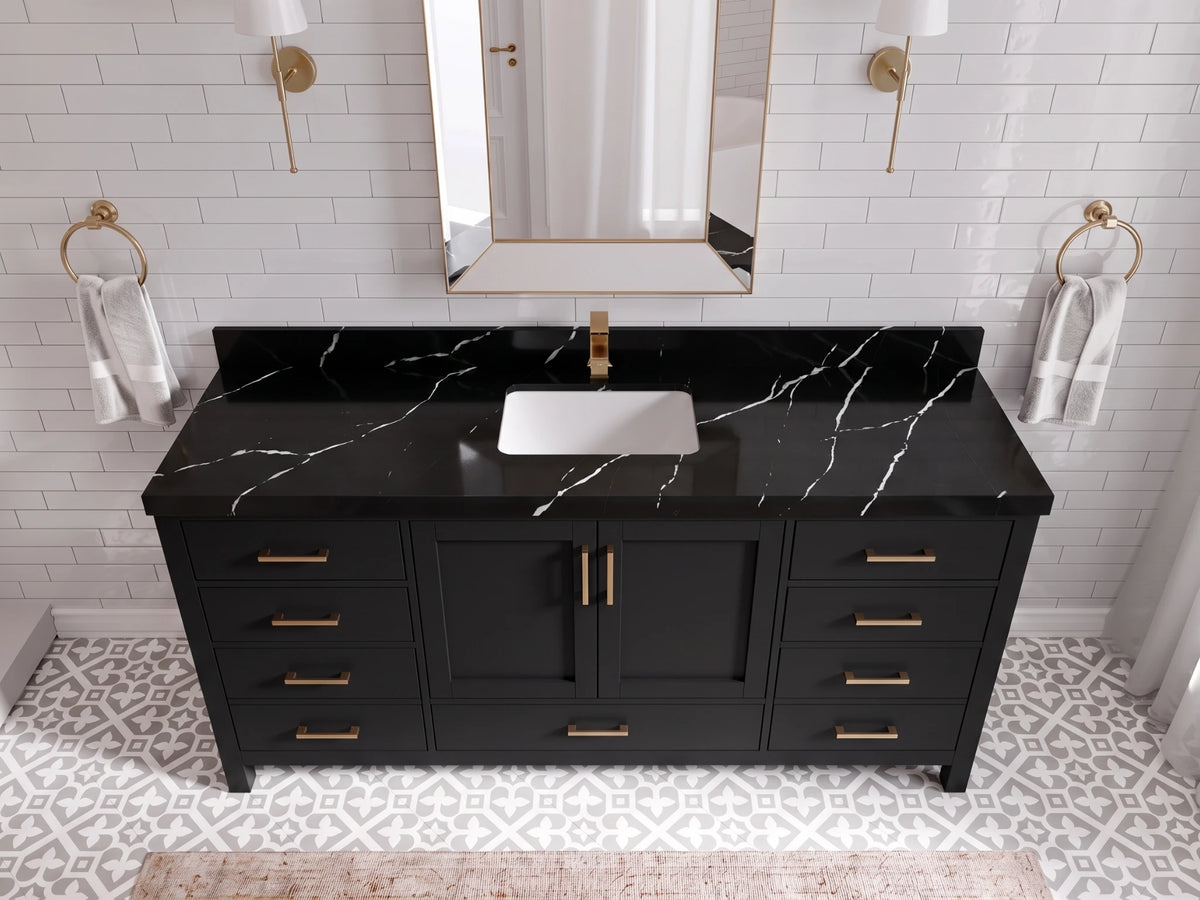 Malibu 72 in. W x 22 in. D Single Sink Bathroom Vanity