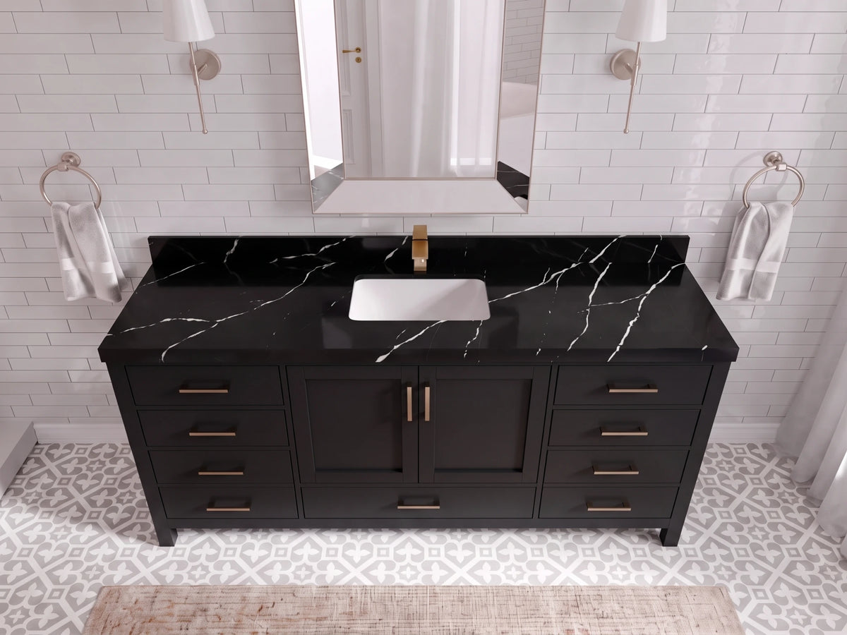 Malibu 72 in. W x 22 in. D Single Sink Bathroom Vanity