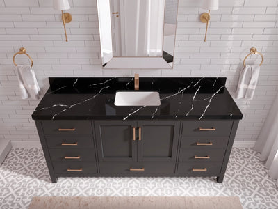 Malibu 72 in. W x 22 in. D Single Sink Bathroom Vanity