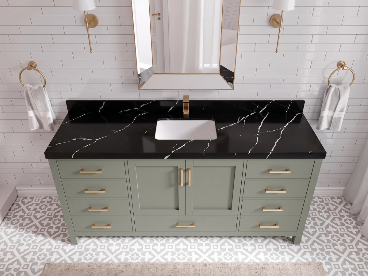 Malibu 72 in. W x 22 in. D Single Sink Bathroom Vanity