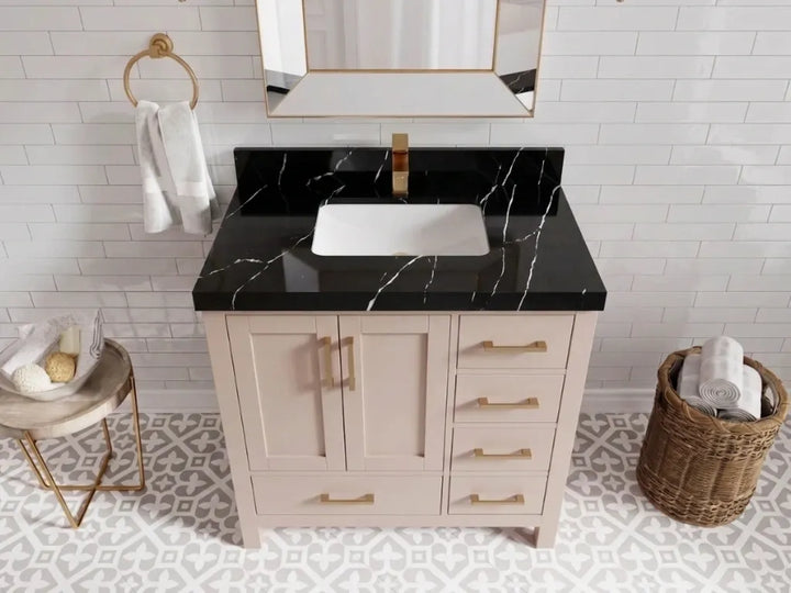 Malibu 36 in. W x 22 in. D Bathroom Vanity Center Sink - photo 8
