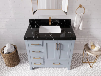 Malibu 36 in. W x 22 in. D with Center Sink Bathroom Vanity
