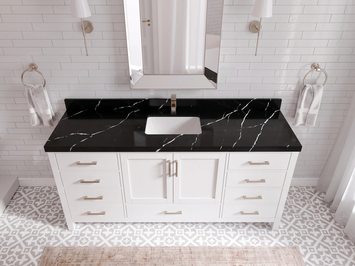 Malibu 72 in. W x 22 in. D Single Sink Bathroom Vanity