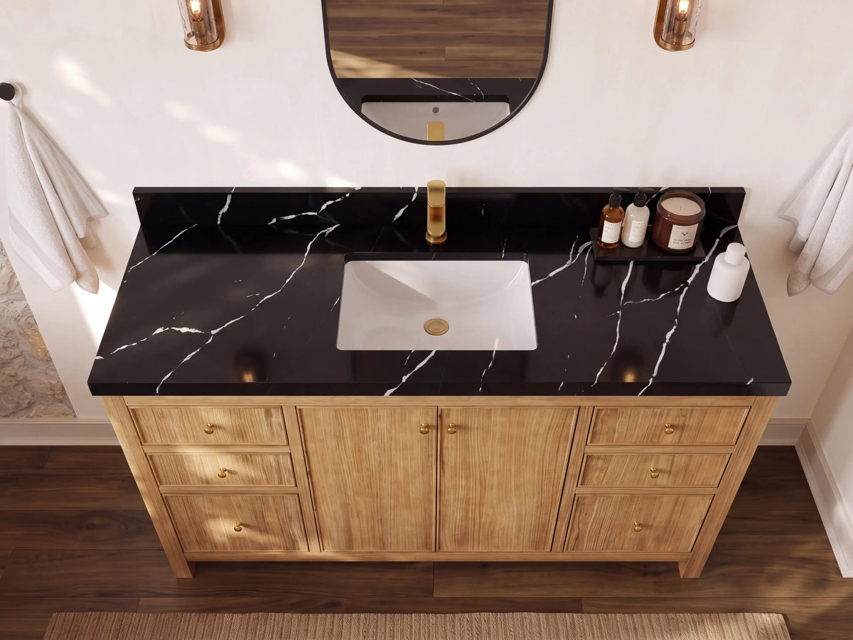 Chicago Teak 60 in. W x 22 in. D Single Sink Bathroom Vanity