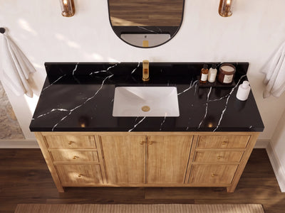 Chicago Teak 60 in. W x 22 in. D Single Sink Bathroom Vanity