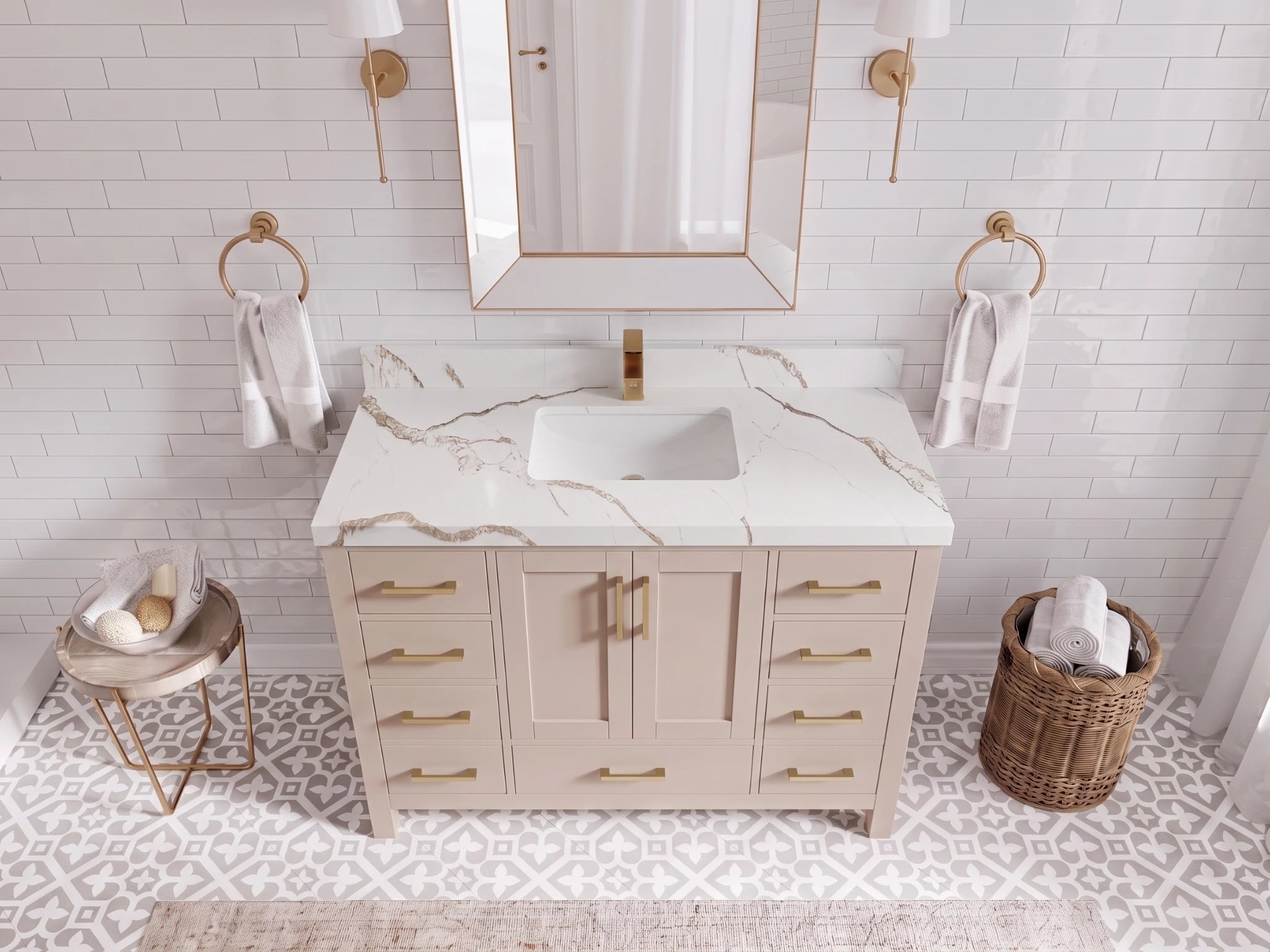 Malibu 48 in. W x 22 in. D Single Sink Bathroom Vanity