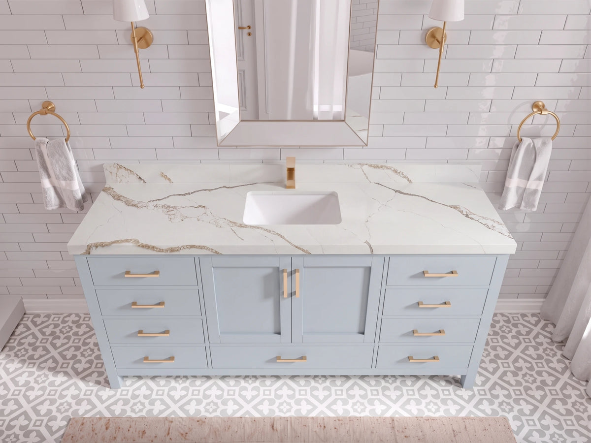 Malibu 72 in. W x 22 in. D Single Sink Bathroom Vanity