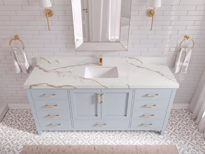 Malibu 72 in. W x 22 in. D Single Sink Bathroom Vanity