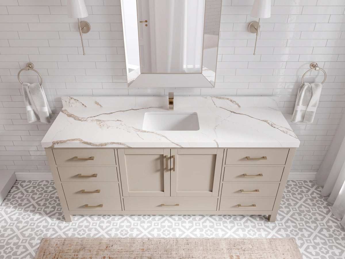 Malibu 72 in. W x 22 in. D Single Sink Bathroom Vanity