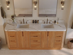 Ventura Teak 84 in. W x 22 in. D Double Sink Bathroom Vanity - photo 7