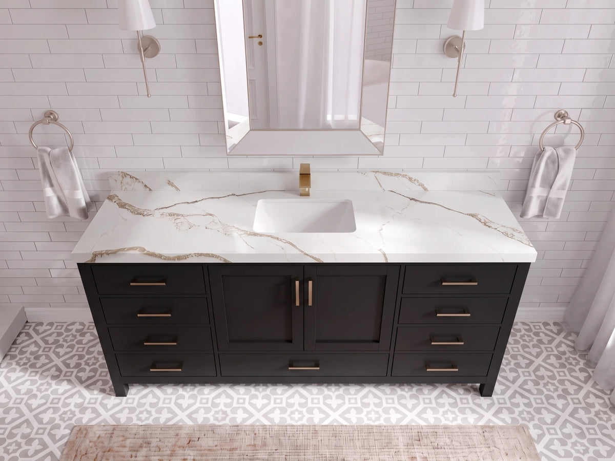 Malibu 72 in. W x 22 in. D Single Sink Bathroom Vanity