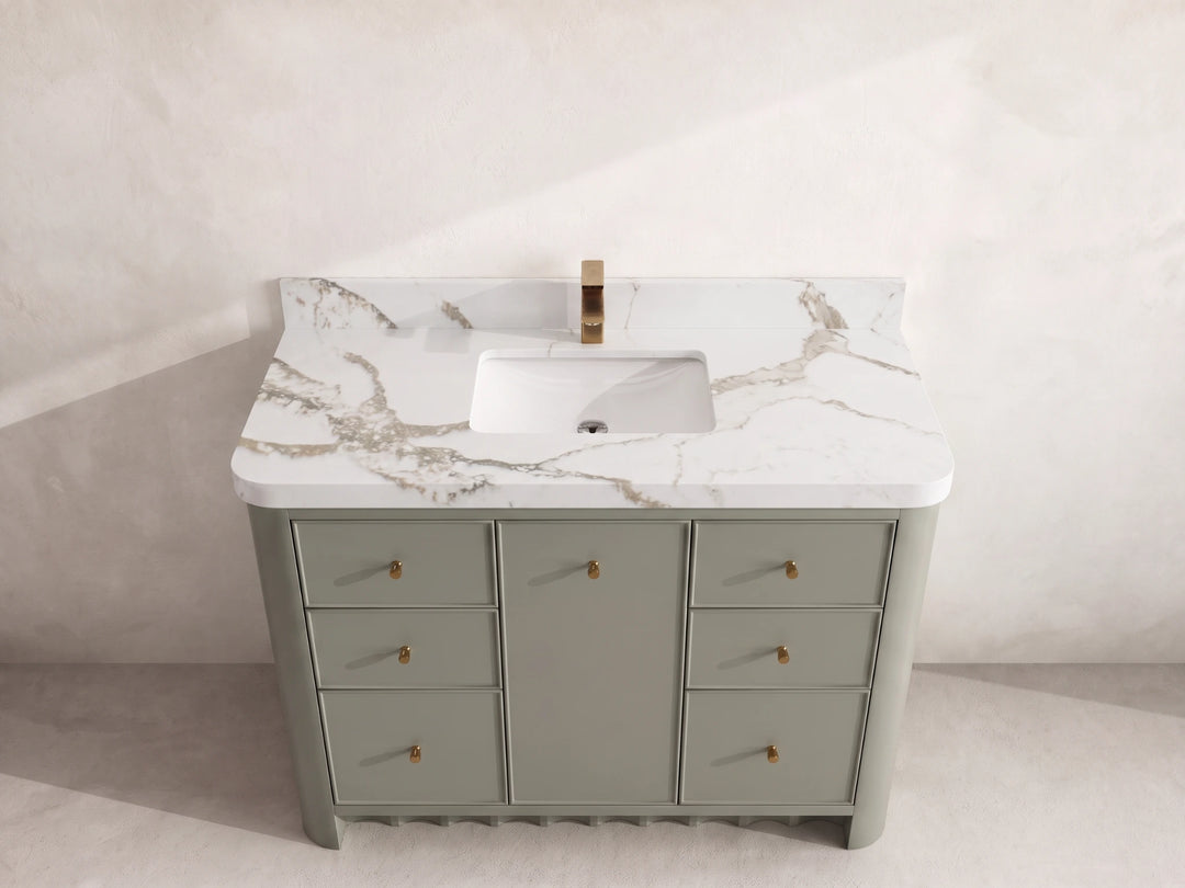Orlando 48 in. W x 22 in. D Single Sink Bathroom Vanity | 
              
                Evergreen
                
                  
             - ORL_EGN_CA_GL_48S - photo №10