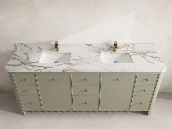 Orlando 84 in. W x 22 in. D Double Sink Bathroom Vanity - photo 8