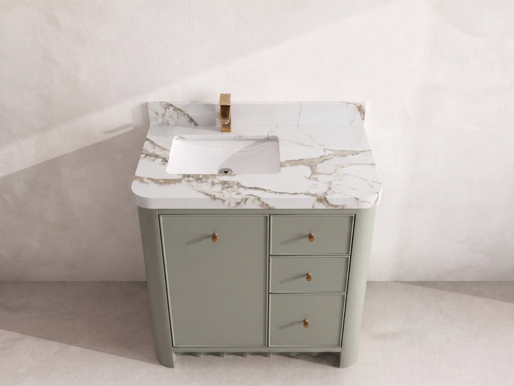 Orlando 36 in. W x 22 in. D Left Offset Sink Bathroom Vanity - photo 7