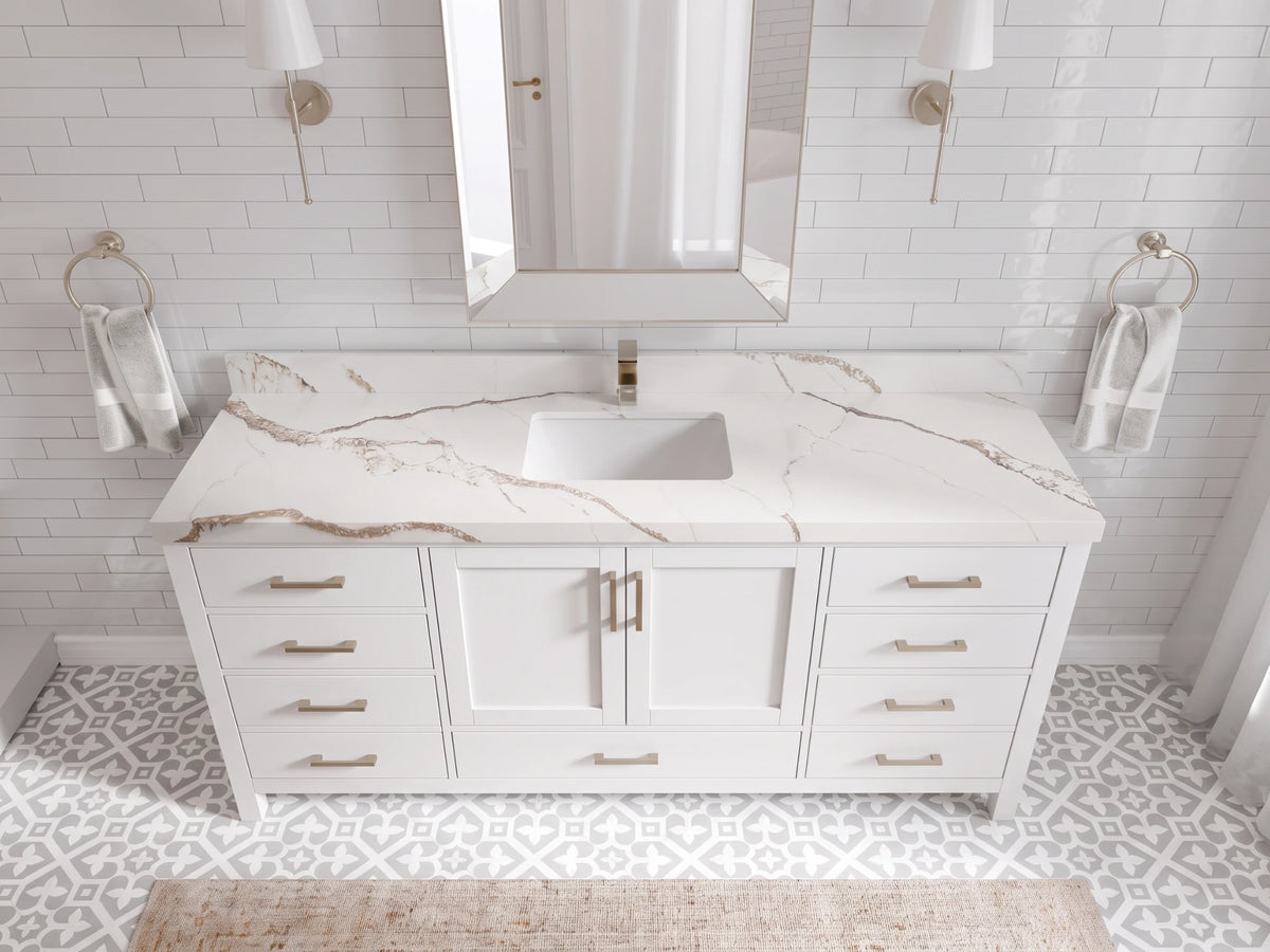 Malibu 72 in. W x 22 in. D Single Sink Bathroom Vanity