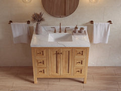Nashville Teak Wood 42 in. W x 22 in. D Single Sink Bathroom Vanity - photo 13