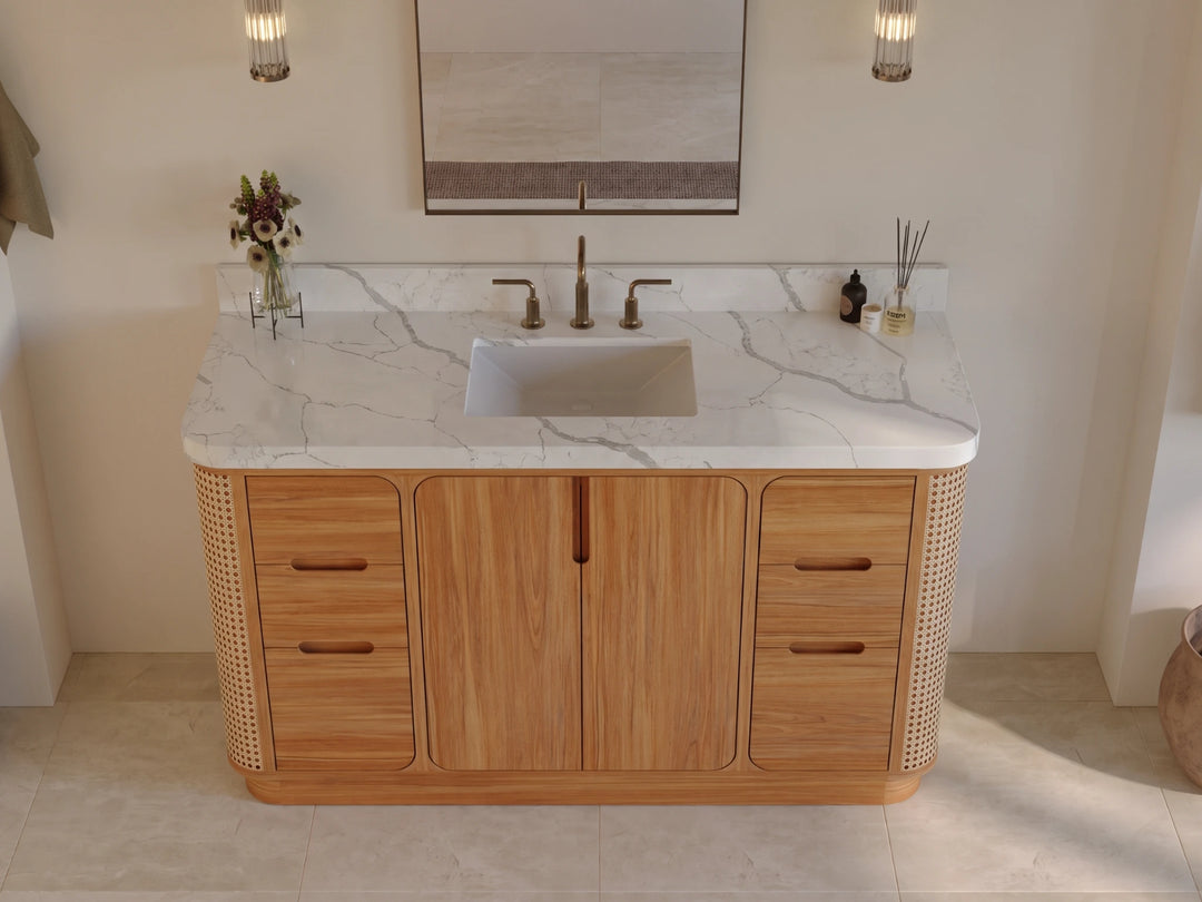 Ventura Teak 60 in. W x 22 in. D Single Sink Bathroom Vanity | 
              
                Light Natural Teak
                
                  
             - VTR_TK_LNT_CA_LZ_60S - photo №8