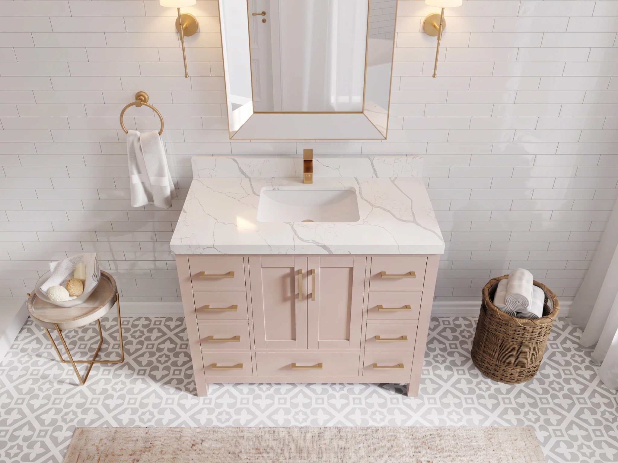 Malibu 42 in. W x 22 in. D Single Sink Bathroom Vanity