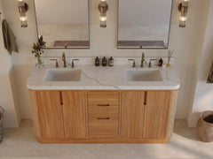 Ventura Teak 72 in. W x 22 in. D Double Sink Bathroom Vanity - photo 8