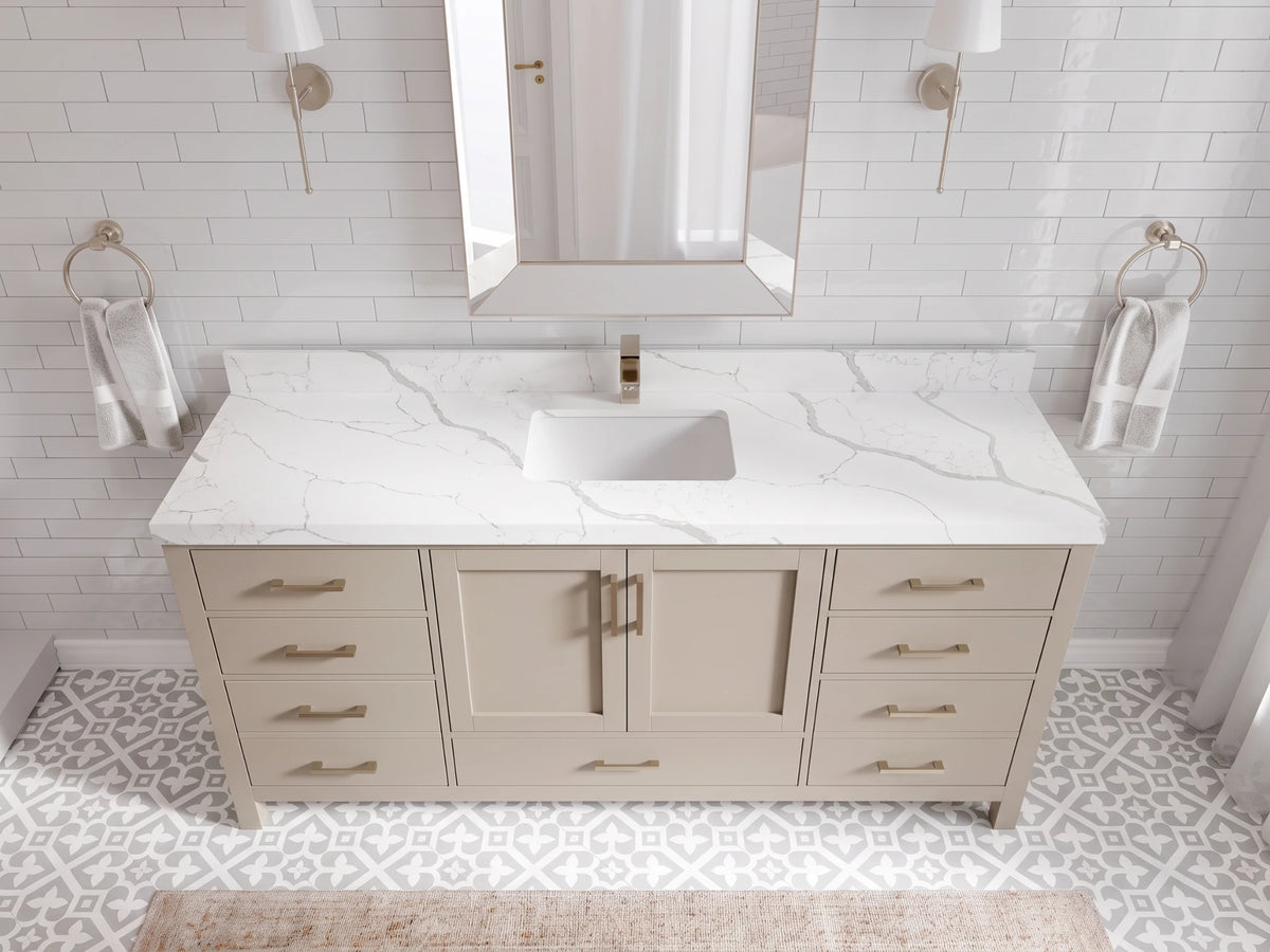 Malibu 72 in. W x 22 in. D Single Sink Bathroom Vanity