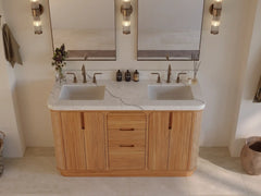 Ventura Teak 60 in. W x 22 in. D Double Sink Bathroom Vanity - photo 8