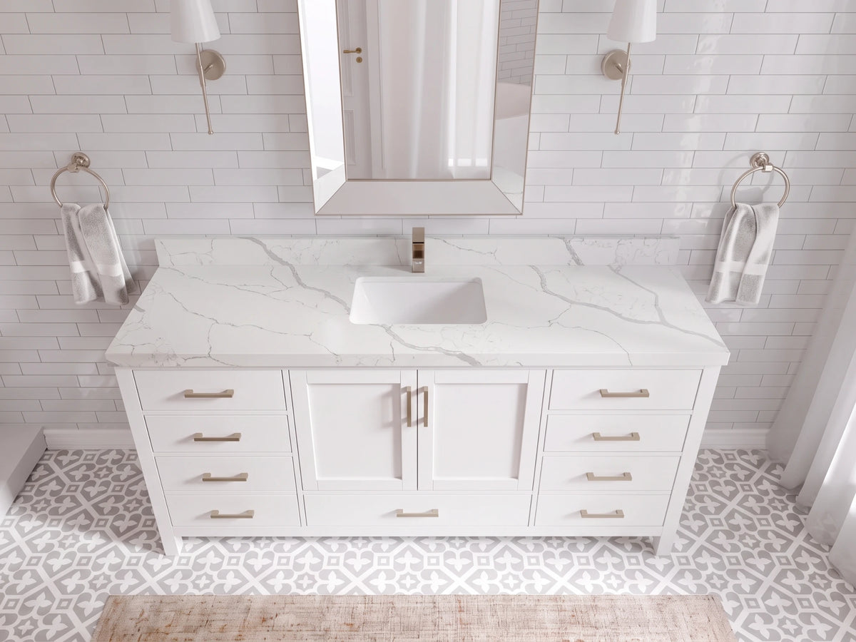 Malibu 72 in. W x 22 in. D Single Sink Bathroom Vanity
