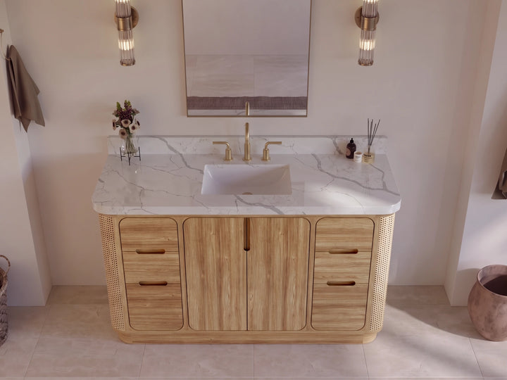 Ventura Teak 60 in. W x 22 in. D Single Sink Bathroom Vanity - photo 2