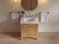 Nashville Teak Wood 30 in. W x 22 in. D Single Sink Bathroom Vanity - photo 10