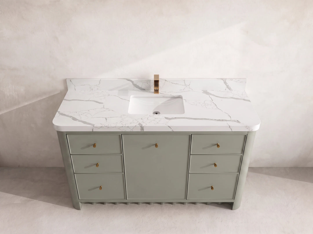 Orlando 60 in. W x 22 in. D Single Sink Bathroom Vanity | 
              
                Evergreen
                
                  
             - ORL_EGN_CA_GL_60S - photo №10