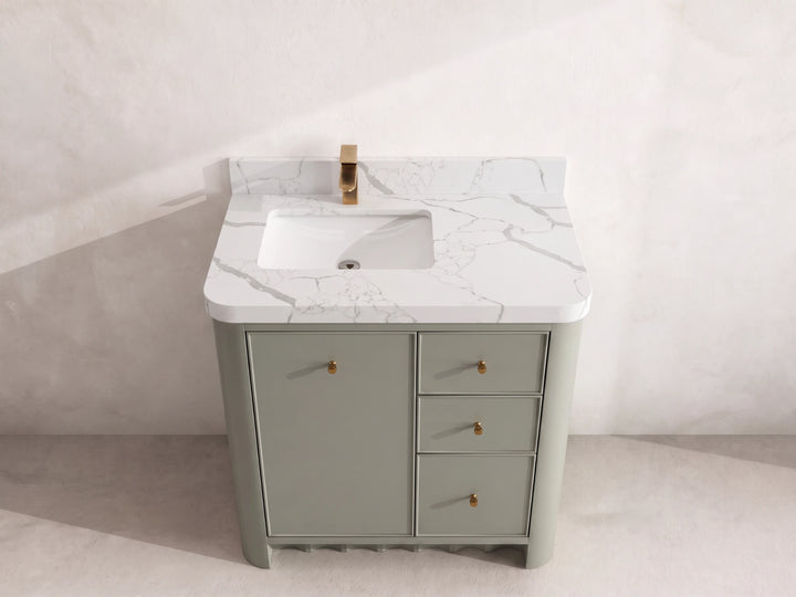 Orlando 36 in. W x 22 in. D Left Offset Sink Bathroom Vanity - photo 15